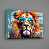 Cool Lion Glass Wall Art || Designer Collection