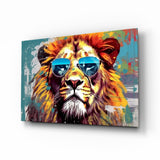 Cool Lion || Collection de créateurs Impression Sur Verre