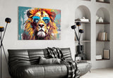 Cool Lion Glass Wall Art || Designer Collection