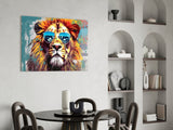 Cool Lion Glass Wall Art || Designer Collection