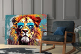 Cool Lion Glass Wall Art || Designer Collection