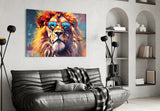 Cool Lion Glass Wall Art || Designer Collection