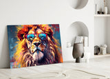 Cool Lion Glass Wall Art || Designer Collection