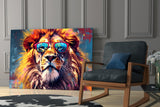 Cool Lion Glass Wall Art || Designer Collection