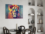 Cool Lion Glass Wall Art || Designer Collection