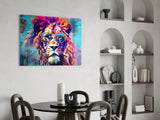 Cool Lion Glass Wall Art || Designer Collection