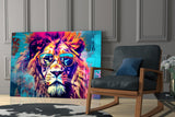 Cool Lion Glass Wall Art || Designer Collection