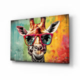 Arte de pared de vidrio de Cool giraffe || Collezione di design