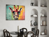 Cool Giraffe Glass Wall Art || Designer Collection