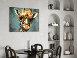 Cool Giraffe Glass Wall Art || Designer Collection