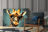 Cool Giraffe Glass Wall Art || Designer Collection