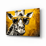 Arte de pared de vidrio de Cool giraffe || Collezione di design