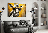 Cool Giraffe Glass Wall Art || Designer Collection