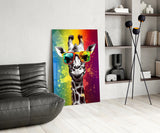 Cool Giraffe Glass Wall Art || Designer Collection