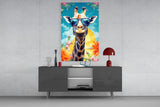 Cool Giraffe Glass Wall Art || Designer Collection