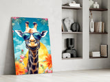 Cool Giraffe Glass Wall Art || Designer Collection