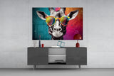 Cool Giraffe Glass Wall Art || Designer Collection