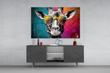 Cool Giraffe Glass Wall Art || Designer Collection