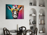 Cool Giraffe Glass Wall Art || Designer Collection