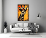 Cool Giraffe Glass Wall Art || Designer Collection