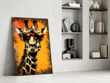 Cool Giraffe Glass Wall Art || Designer Collection