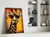 Cool Giraffe Glass Wall Art || Designer Collection