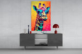 Cool Giraffe Glass Wall Art || Designer Collection