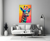 Cool Giraffe Glass Wall Art || Designer Collection