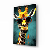 Arte de pared de vidrio de Cool giraffe || Collezione di design