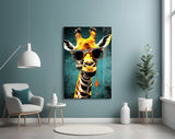 Cool Giraffe Glass Wall Art || Designer Collection