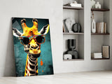 Cool Giraffe Glass Wall Art || Designer Collection