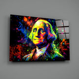 Benjamin Franklin Glass Wall Art || Designer Collection