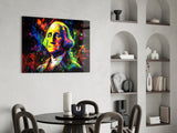 Benjamin Franklin Glass Wall Art || Designer Collection