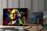 Benjamin Franklin Glass Wall Art || Designer Collection