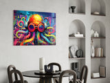 Octopus Glass Wall Art || Designer Collection