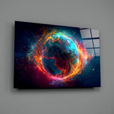 World Glass Wall Art || Designer Collection