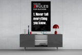 Rules of Success Glass Wall Art || Designer Collection