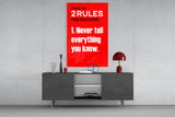 Rules of Success Glass Wall Art || Designer Collection