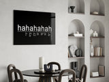 Laughter Analysis Glass Wall Art || Designer Collection