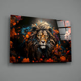 Lion Glass Wall Art || Designer Collection