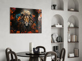 Lion Glass Wall Art || Designer Collection