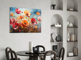 Poppies Glass Wall Art || Designer Collection