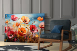 Poppies Glass Wall Art || Designer Collection