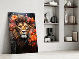 Lion Glass Wall Art || Designer Collection