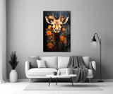 Deer Glass Wall Art || Designer Collection