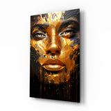 Golden Melt Glass Wall Art || Designer Collection