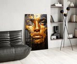 Golden Melt Glass Wall Art || Designer Collection