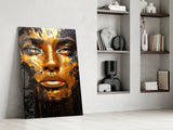 Golden Melt Glass Wall Art || Designer Collection