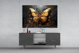 Golden Butterfly Glass Wall Art || Designer Collection