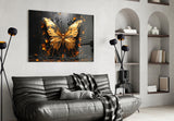 Golden Butterfly Glass Wall Art || Designer Collection